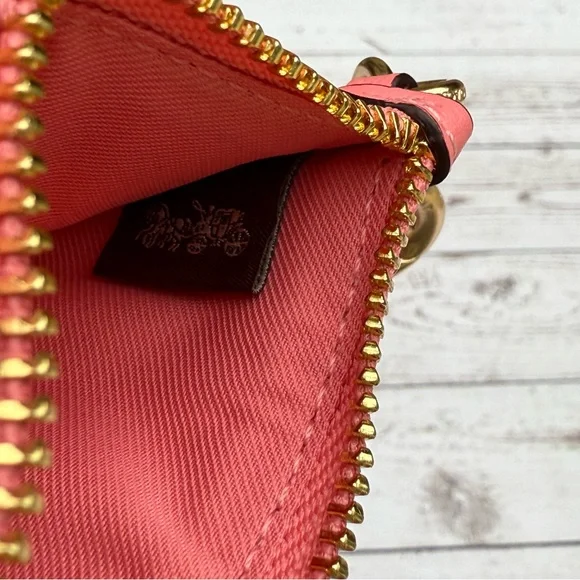 Coach Attachment Card Case Pink Lemonade - Picture 6 of 9